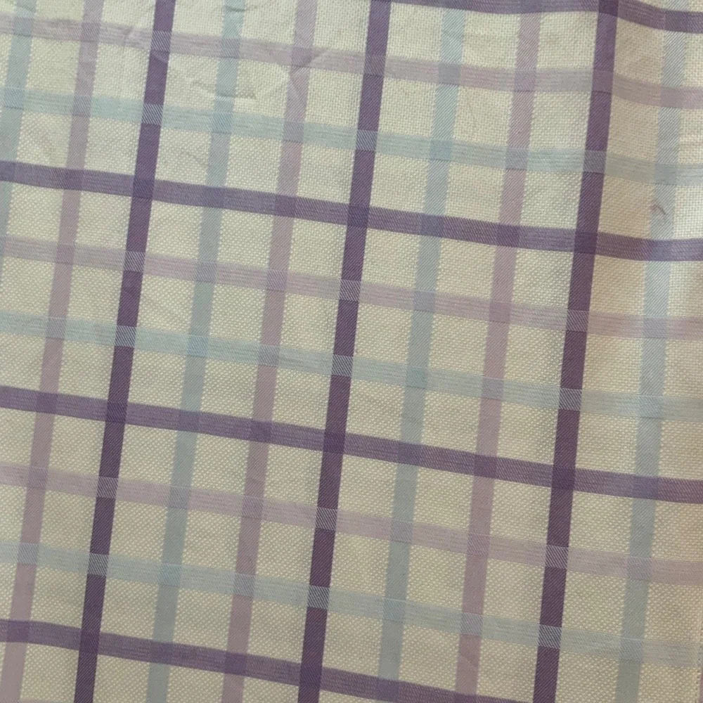 Banana Republic Mens Purple White Plaid Long Sleeve Dress Shirt Large 16-16.5